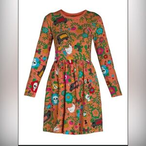 Roberto Lugo Women's Medium 8/10 Morris Study 5 Skulls Print Dia De Los Muertos